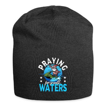 Bateau à moteur Jet boat Jet ski Père Noël Noël - Bonnet en jersey - charbon - Devant