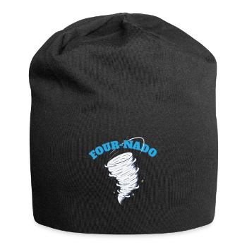 4 ans 4ème anniversaire Tornade Thème Fournado - Bonnet en jersey - noir - Devant