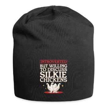 Silk Chicken Silk Chickens Silkie Chickens Gift - Jersey Beanie - black - Front