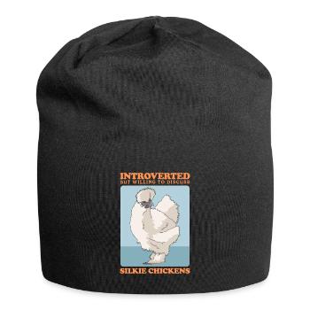 Silk Chicken Silkie Chickens Silk Chickens Gift - Jersey Beanie - black - Front