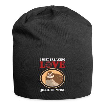 Chasse à la caille | Caille Chasseur de cailles Cadeau - Bonnet en jersey - noir - Devant