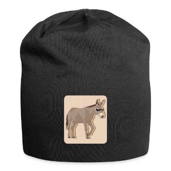 Donkey donkey owner donkey lover donkey gift - Jersey Beanie - black - Front