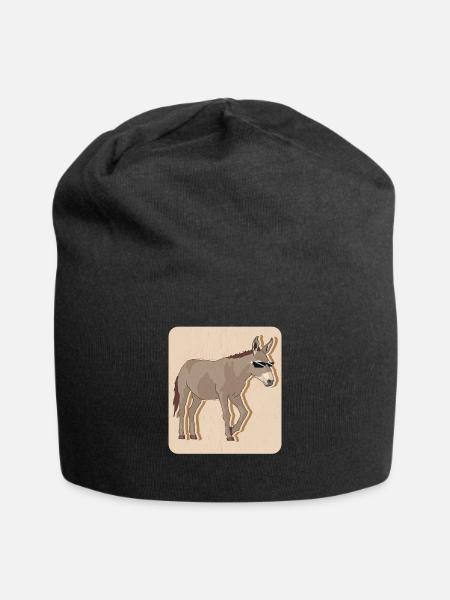 Âne propriétaire âne âne amoureux cadeau d’âne - Bonnet en jersey - noir