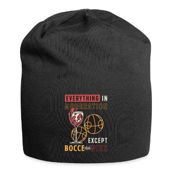 Bocce Ball Everything In Moderation Petanque Boule - Jersey-Beanie - Schwarz - Vorne