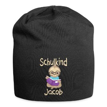 Schulkind Jacob Faultier - Jersey-Beanie - Schwarz - Vorne