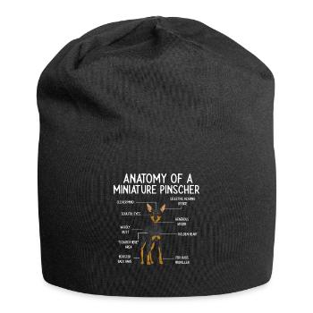Miniature Pinscher Rehpinscher Min Pin Dog - Bonnet en jersey - noir - Devant