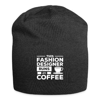 Ce créateur de mode fonctionne sur la conception de café - Bonnet en jersey - charbon - Devant
