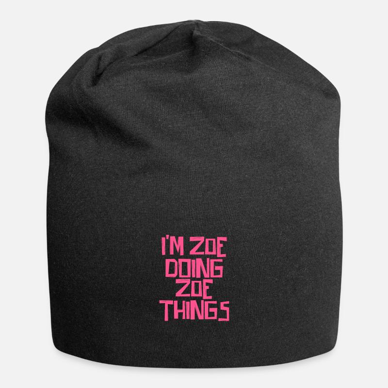 I'm Zoe doing Zoe things - Jersey-Beanie - Schwarz