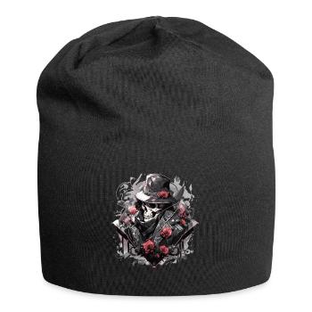 Crâne Crâne Crânes Crâne Squelette - Bonnet en jersey - noir - Devant