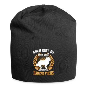 Nur mit Harzer Fuchs altdeutscher Hütefuchs - Jersey-Beanie - Schwarz - Vorne