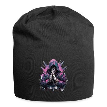 Crâne Crâne Crânes Crâne Squelette - Bonnet en jersey - noir - Devant