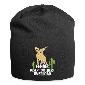 Fennec Fox Wüste Niedlichkeit Fennec Füchse - Jersey-Beanie - Schwarz - Vorne