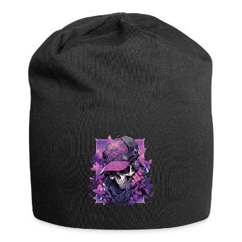 Crâne Crâne Crânes Crâne Squelette - Bonnet en jersey - noir - Devant