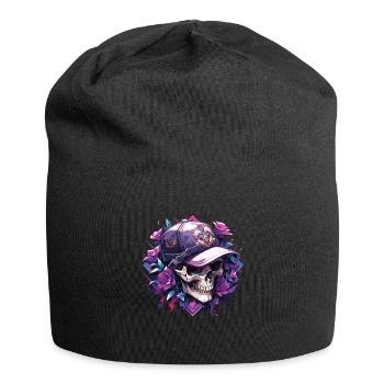 Crâne Crâne Crânes Crâne Squelette - Bonnet en jersey - noir - Devant