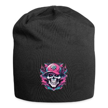 Crâne Crâne Crânes Crâne Squelette - Bonnet en jersey - noir - Devant