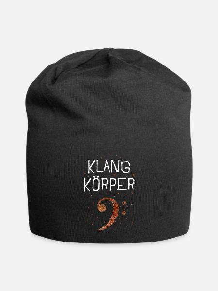 Bassschlüssel Musiker Chor Musik Bass Sänger - Jersey-Beanie - Schwarz
