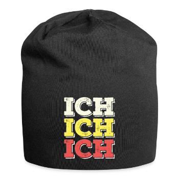 Lustige Sprüche für Egoisten Ich Ich Ich Der Beste - Jersey-Beanie - Schwarz - Vorne