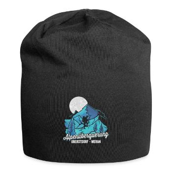 Alpenüberquerung Oberstdorf Meran Pilgerweg - Jersey-Beanie - Schwarz - Vorne