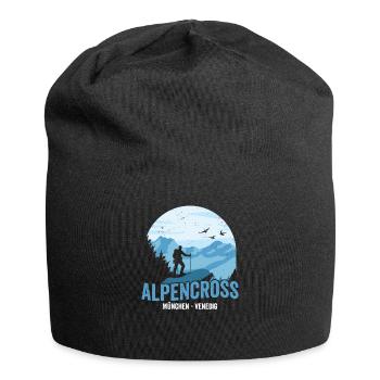 Crossing the Alps Munich Venice Alpine Cross - Jersey Beanie - black - Front