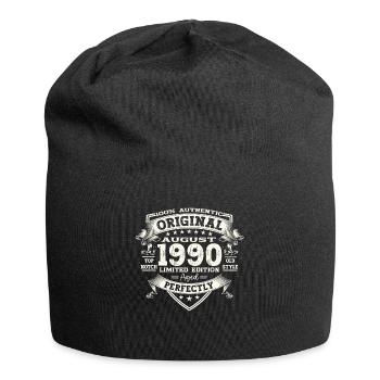 33 Birthday Man Original August Vintage 1990 - Jersey Beanie - black - Front