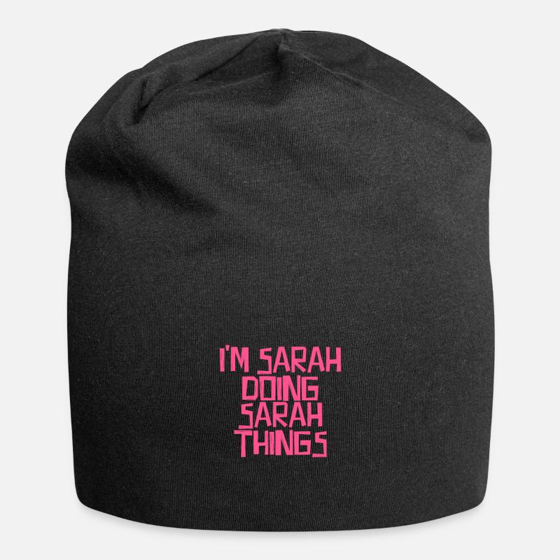 I'm Sarah doing Sarah things - Jersey-Beanie - Schwarz