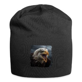 Aulne pygargue à tête blanche oiseau aigle pierre - Bonnet en jersey - noir - Devant