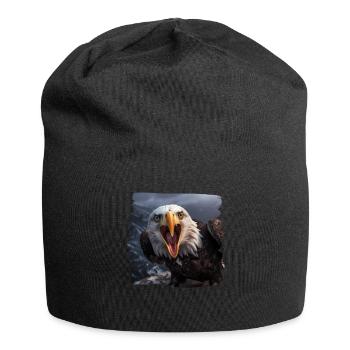 Aulne pygargue à tête blanche oiseau aigle pierre - Bonnet en jersey - noir - Devant