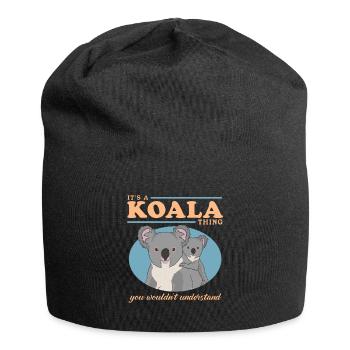 Koala Koala Ours | Koala Koala Bear Cadeau - Bonnet en jersey - noir - Devant