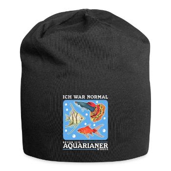 Aquarium Aquarianer Aquaristik Zierfisch Geschenk - Jersey-Beanie - Schwarz - Vorne