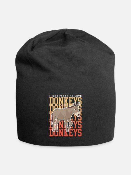 Âne propriétaire âne âne âne cadeau amoureux - Bonnet en jersey - noir