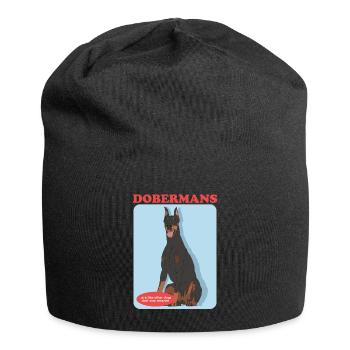 Doberman Dog Dog Owner Gift - Jersey Beanie - black - Front