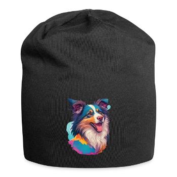 Berger Australien Chien Chien Ami Pet - Bonnet en jersey - noir - Devant