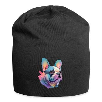 Chien bouledogue français Amour - Bonnet en jersey - noir - Devant