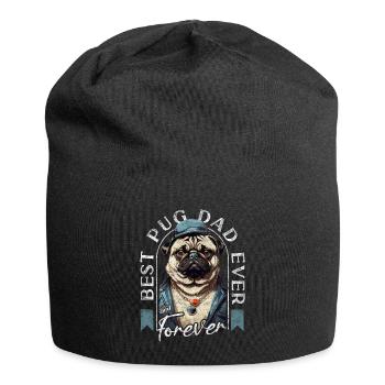 Best Pug Dad Ever Pugs Owner Vintage Pug Lovers - Bonnet en jersey - noir - Devant