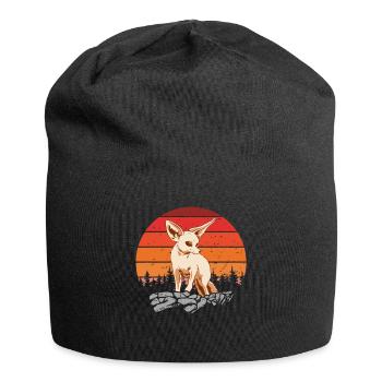 Retro Vintage Fennec Fox Propriétaire Fennec Foxes - Bonnet en jersey - noir - Devant