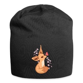Fennek Fuchs Japanische Kirsche Fennek Füchse - Jersey-Beanie - Schwarz - Vorne