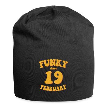 Funky Anniversaire: Février 2019 - Flower Power - Bonnet en jersey - noir - Devant