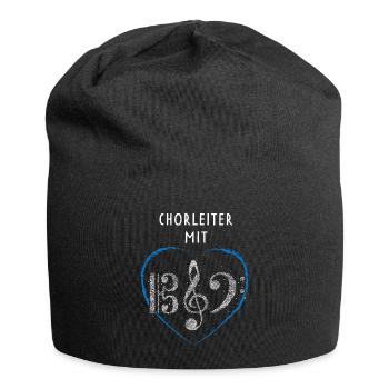 Chorleiter mit Herz Chor Musiker Musikverein - Jersey-Beanie - Schwarz - Vorne