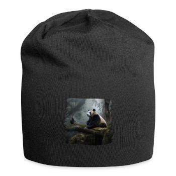 Pandas realistic Panda Großer Panda - Jersey-Beanie - Schwarz - Vorne