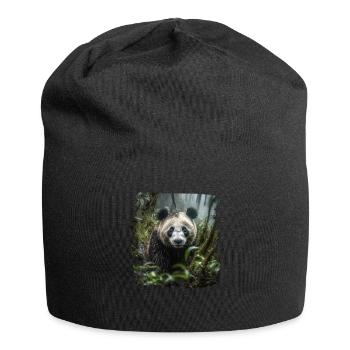 Pandas realistic Panda Großer Panda - Jersey-Beanie - Schwarz - Vorne