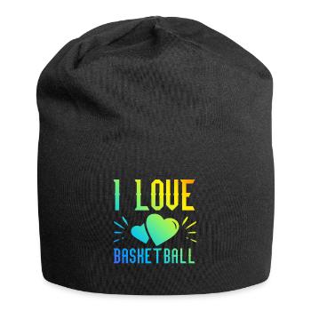 Ich liebe Basketball - Jersey-Beanie - Schwarz - Vorne