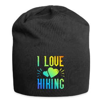 Ich liebe Hiking - Jersey-Beanie - Schwarz - Vorne