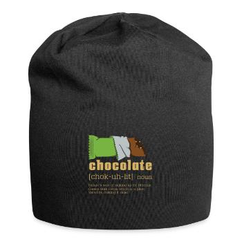 Schokolade Substantiv - Jersey-Beanie - Schwarz - Vorne
