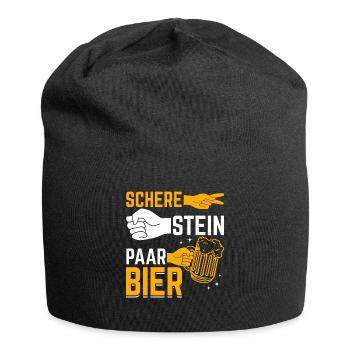 Schere, Stein, Paar, Bier - das perfekte Outfit - Jersey-Beanie - Schwarz - Vorne
