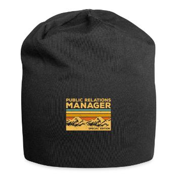 Vintage Public Relations Manager Sonderausgabe - Jersey-Beanie - Schwarz - Vorne