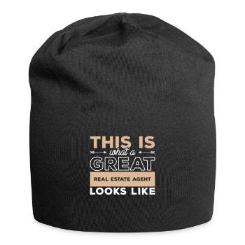 This Is What A Great Real Estate Agent Looks Like - Jersey Beanie - black - Front