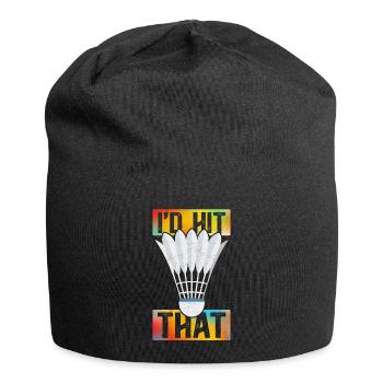 Badminton Federball Badmintonspieler Geschenk - Jersey-Beanie - Schwarz - Vorne