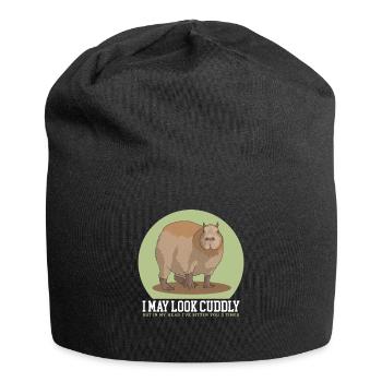 Capybara Capybaras Capybara Capybara Cadeau - Bonnet en jersey - noir - Devant