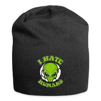 I Hate Humans Conspiracy Außerirdischer Ufo Alien - Jersey Beanie - black - Front