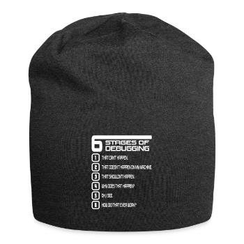 Lustig Lol Nerd IT Informatiker - Jersey-Beanie - Anthrazit - Vorne